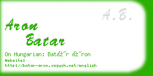 aron batar business card